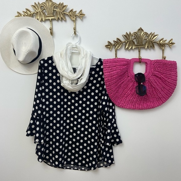 La Francais Chic polka dot blouse Xl - Picture 3 of 3